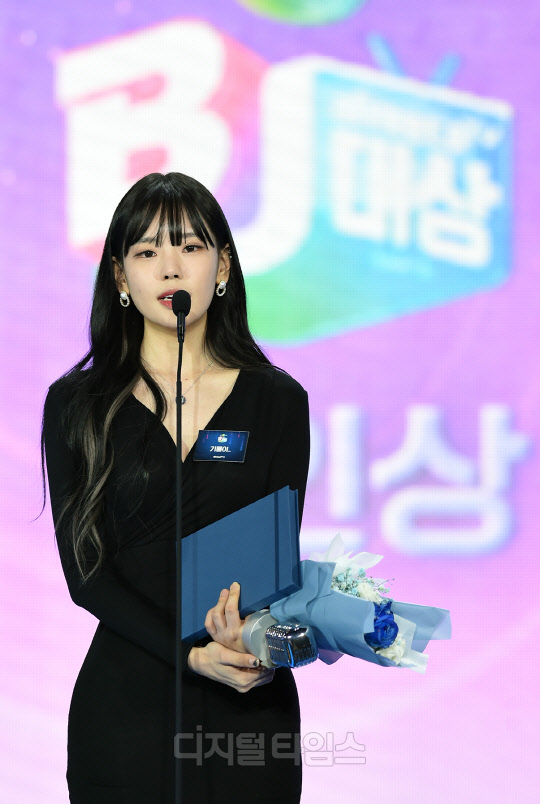 [포토]BJ 기룡이 `아프리카TV, 신인상 받았어요` | 디지털타임스